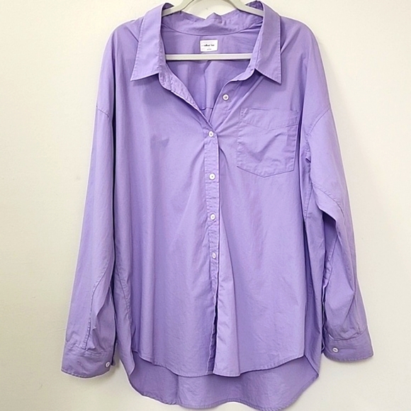 Aritzia Tops - Aritzia Wilfred Free relaxed shirt Purple Size Large